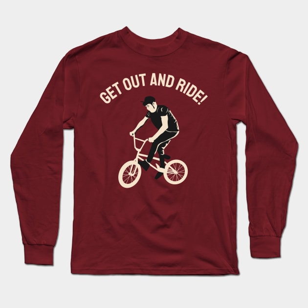 BMX Long Sleeve T-Shirt by Design Anbay